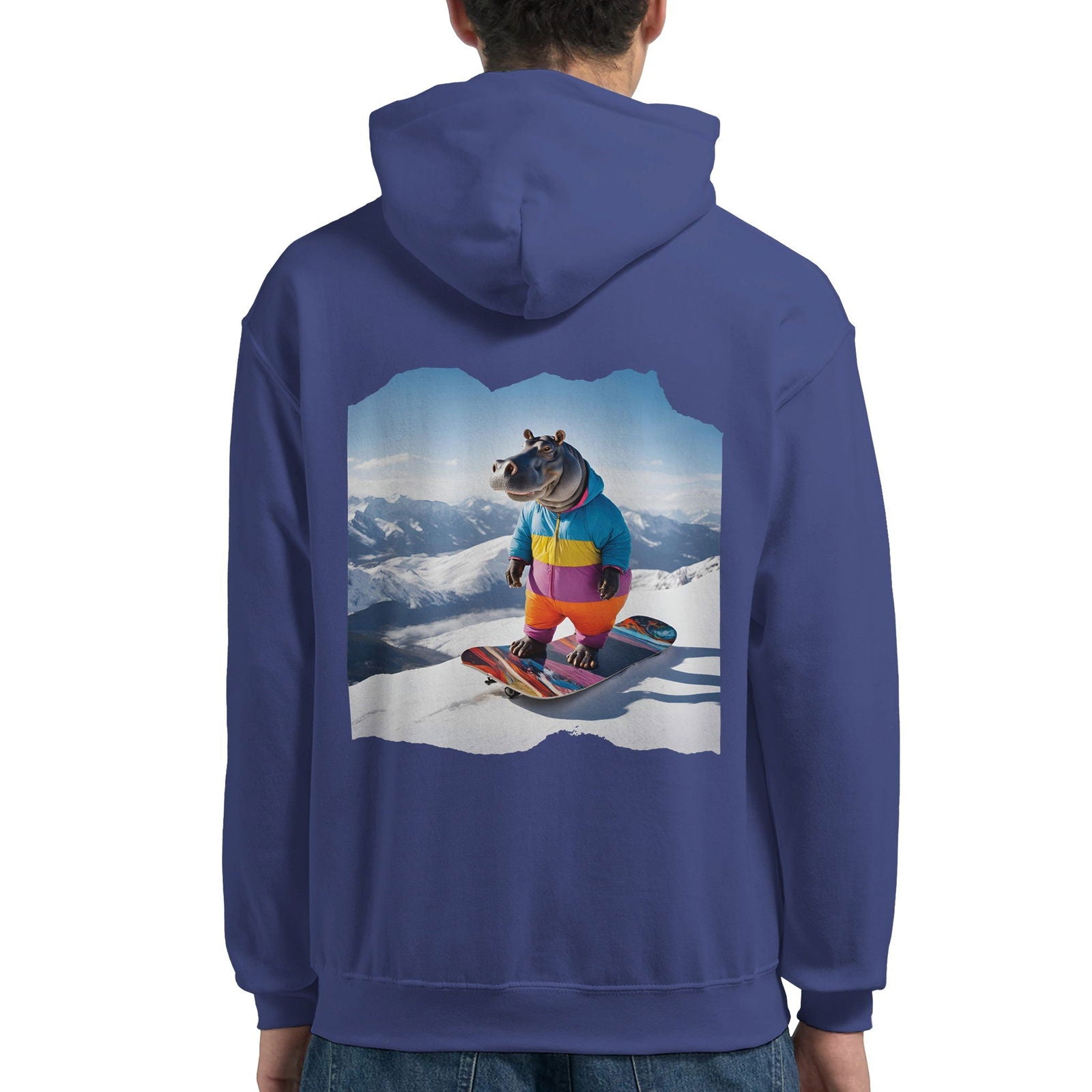 Powder Play Hippopotamus | Hoodie Unisex - Tshirt-Fabriek.nl