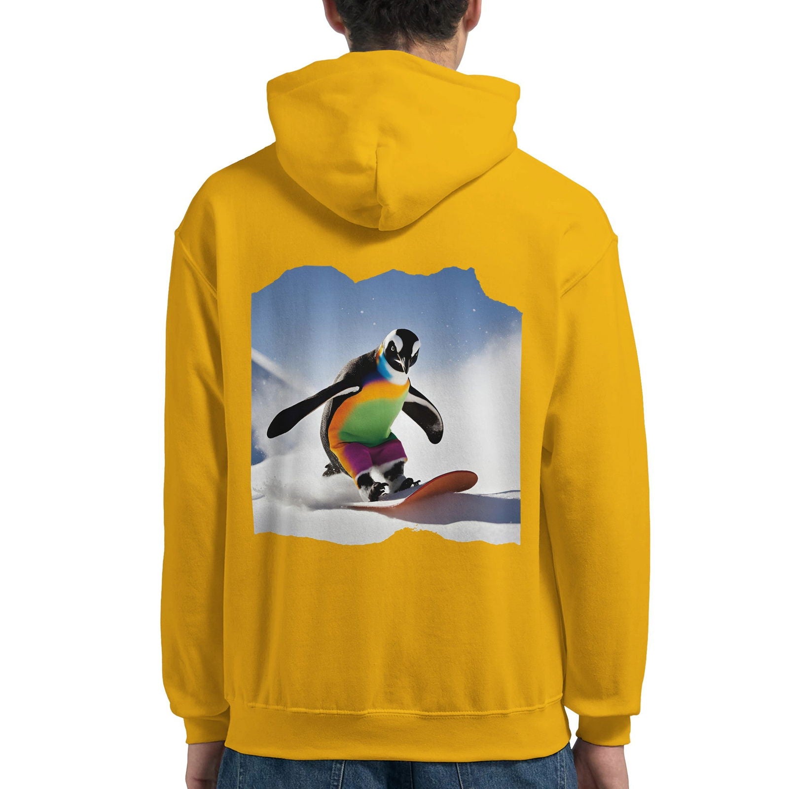 Powder Play Penguin | Hoodie Unisex - Tshirt-Fabriek.nl