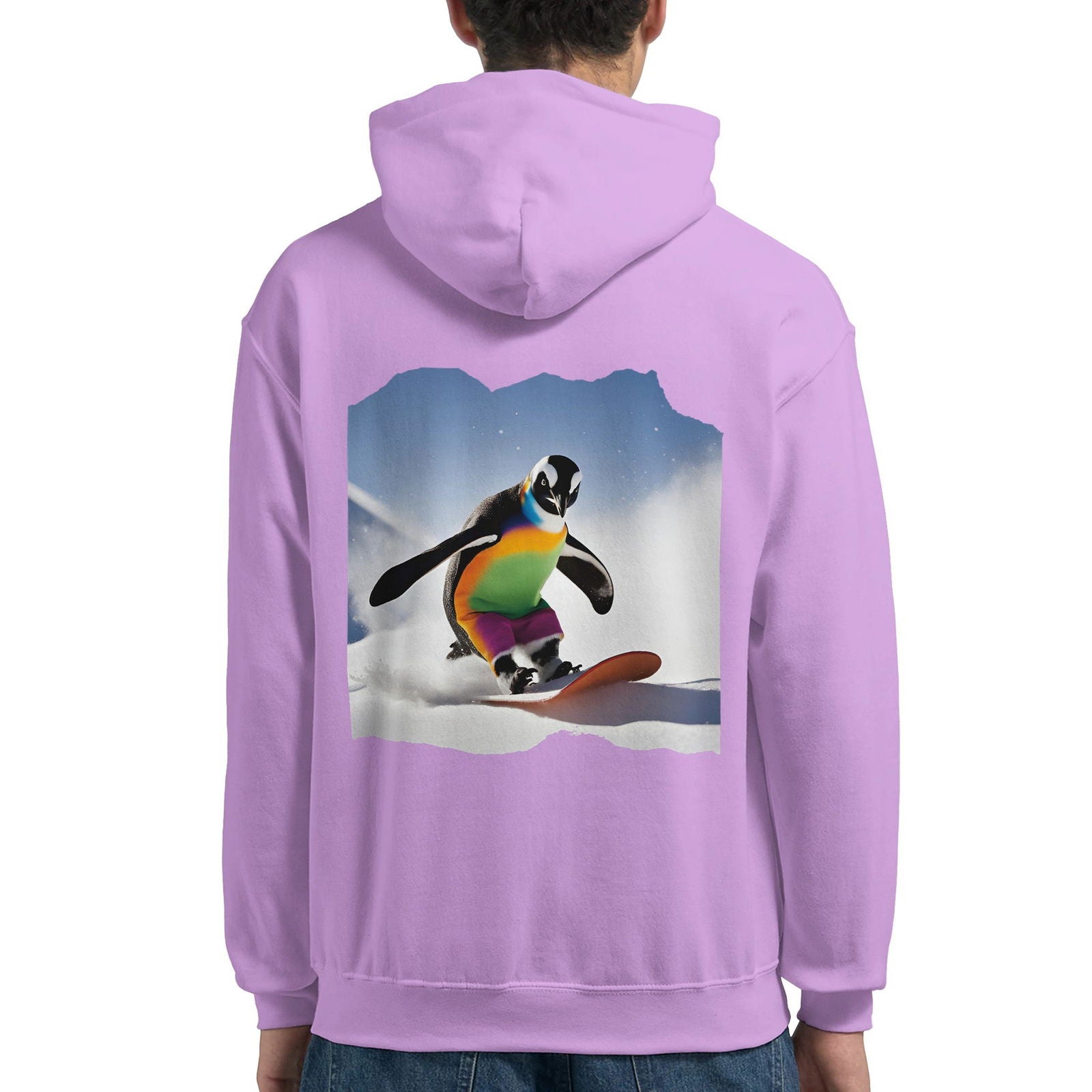 Powder Play Penguin | Hoodie Unisex - Tshirt-Fabriek.nl