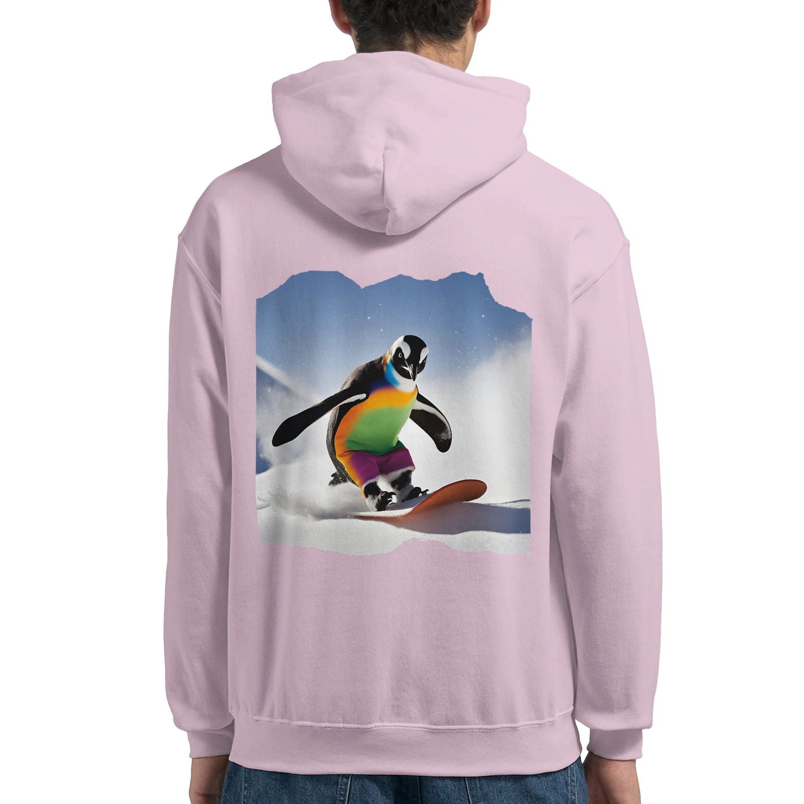 Powder Play Penguin | Hoodie Unisex - Tshirt-Fabriek.nl