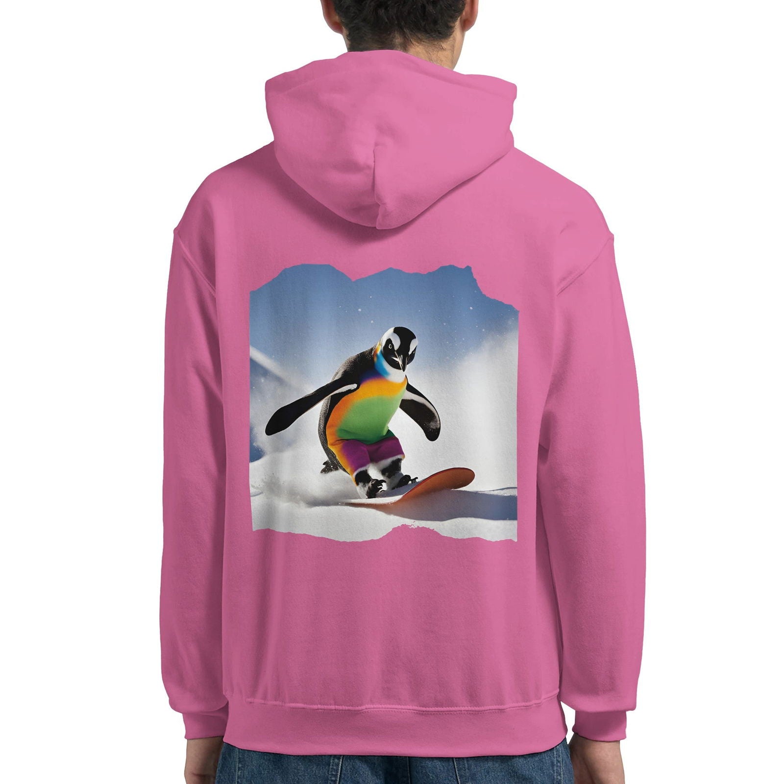 Powder Play Penguin | Hoodie Unisex - Tshirt-Fabriek.nl