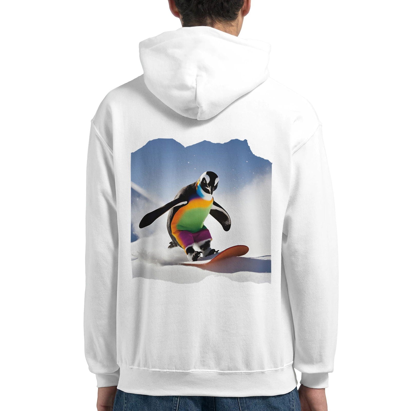 Powder Play Penguin | Hoodie Unisex - Tshirt-Fabriek.nl