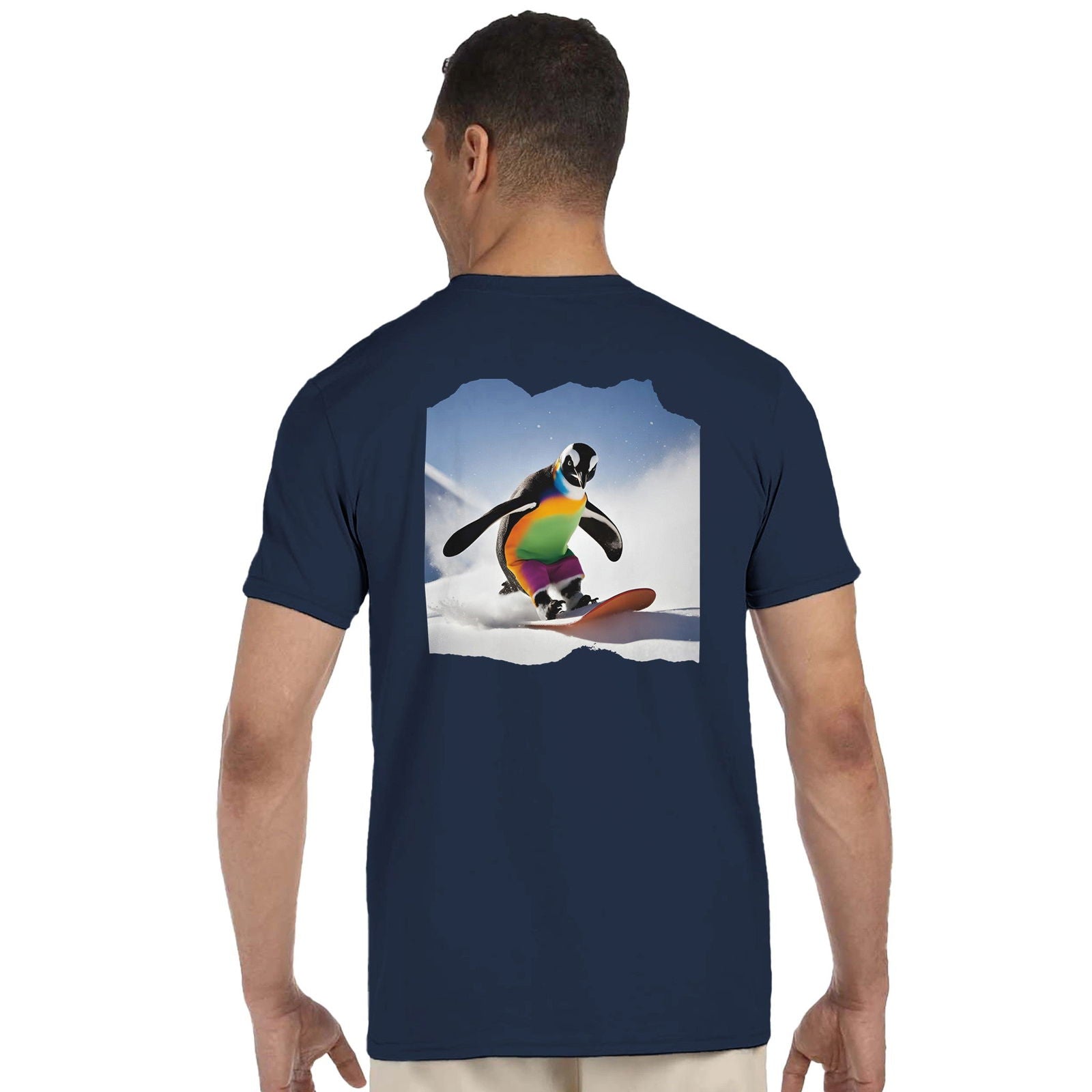 Powder Play Penquin | T-Shirt Unisex - Tshirt-Fabriek.nl