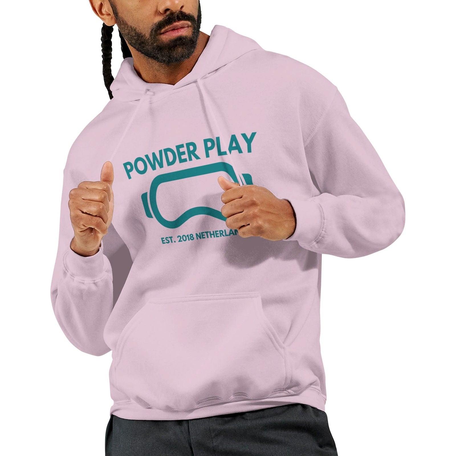 Powder Play Pig | Hoodie Unisex - Tshirt-Fabriek.nl