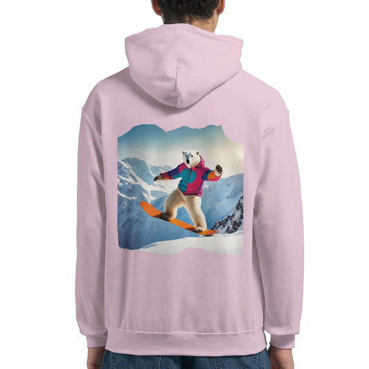 Powder Play Polar Bear | Hoodie Unisex - Tshirt-Fabriek.nl