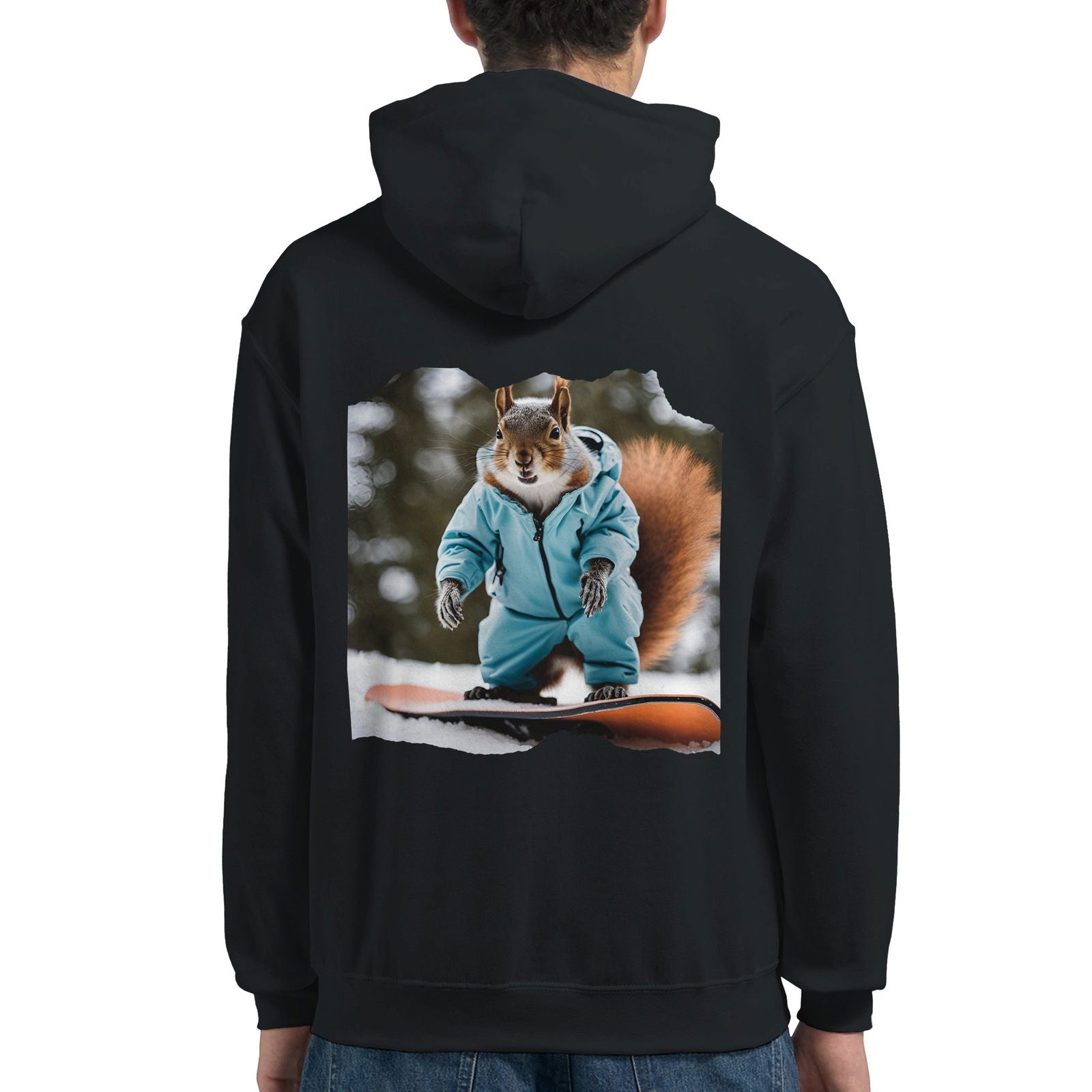 Powder Play Squirrel | Hoodie Unisex - Tshirt-Fabriek.nl