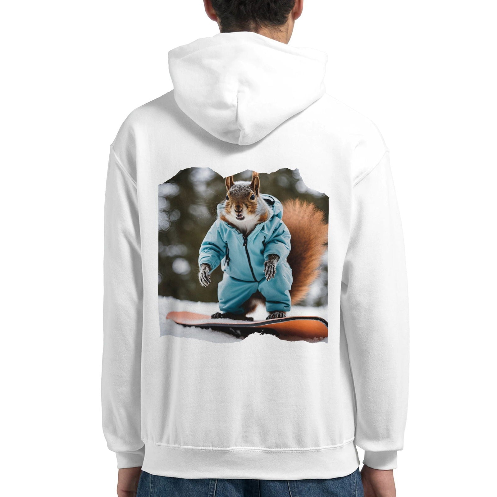 Powder Play Squirrel | Hoodie Unisex - Tshirt-Fabriek.nl