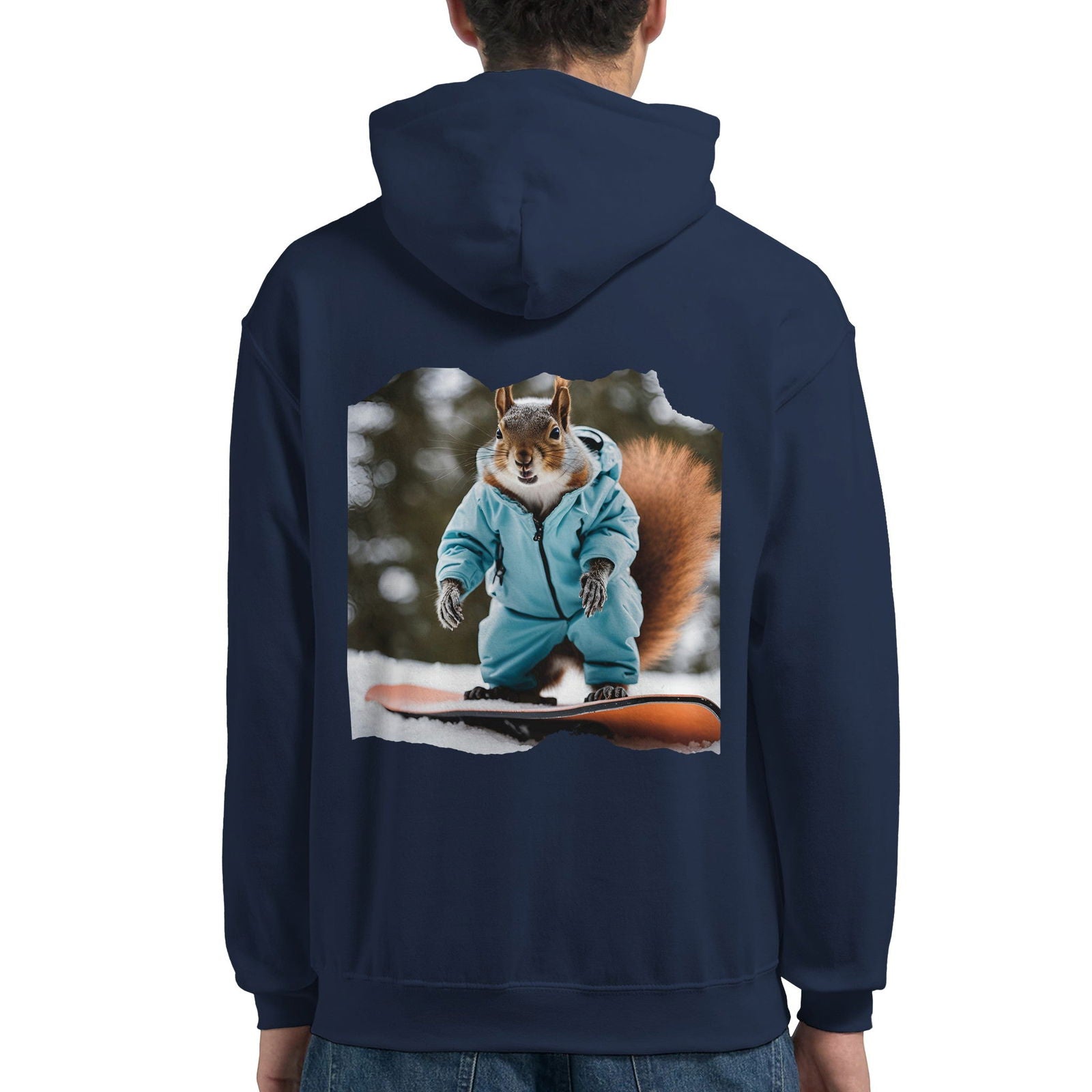 Powder Play Squirrel | Hoodie Unisex - Tshirt-Fabriek.nl