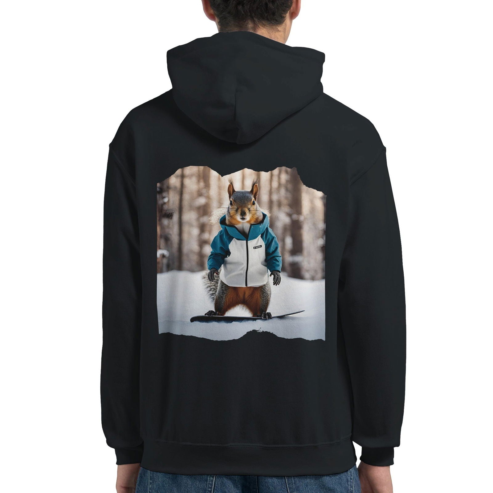 Powder Play Squirrel | Hoodie Unisex - Tshirt-Fabriek.nl