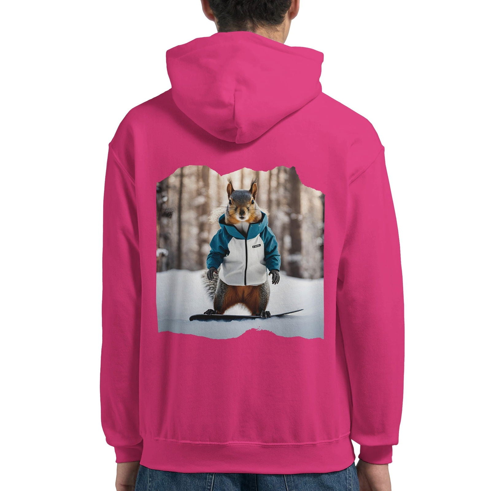 Powder Play Squirrel | Hoodie Unisex - Tshirt-Fabriek.nl