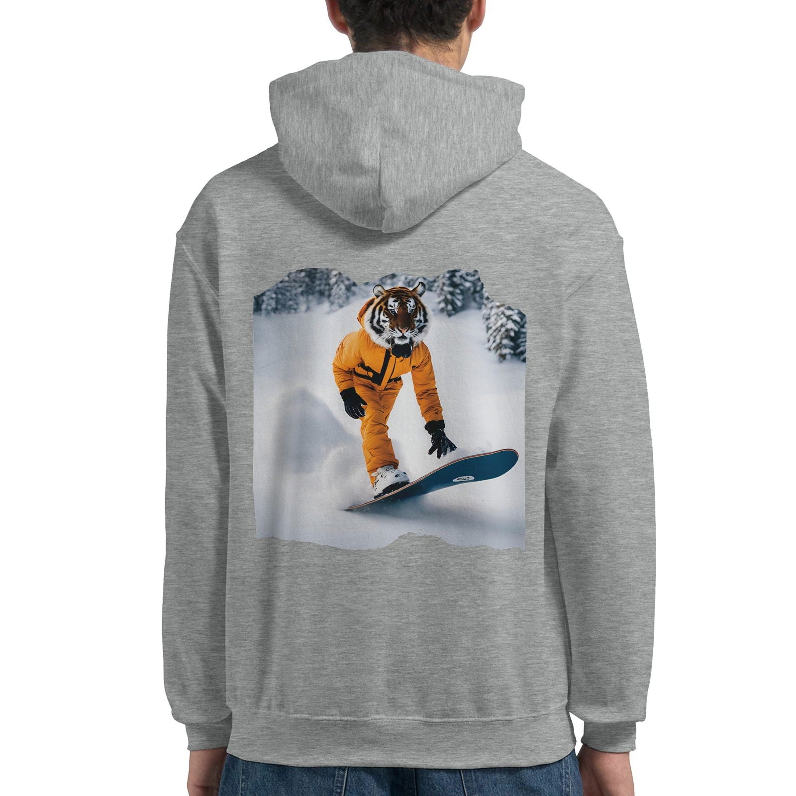 Powder Play Tiger | Hoodie Unisex - Tshirt-Fabriek.nl