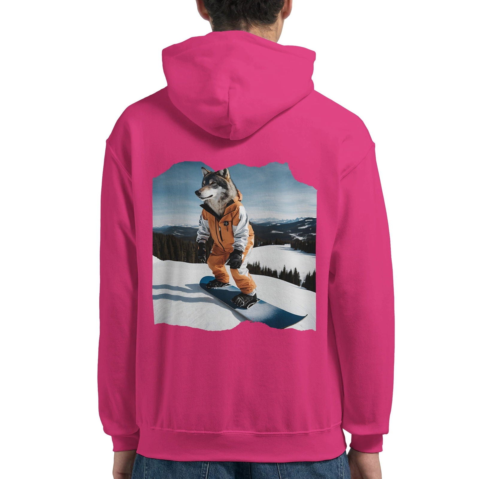 Powder Play Wolf | Hoodie Unisex - Tshirt-Fabriek.nl