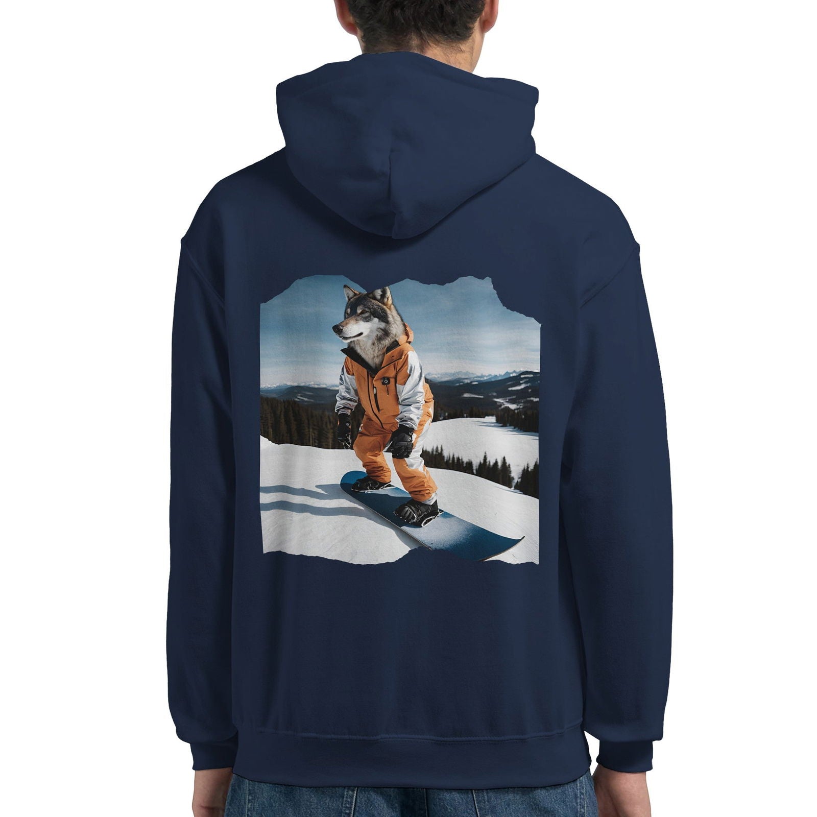 Powder Play Wolf | Hoodie Unisex - Tshirt-Fabriek.nl