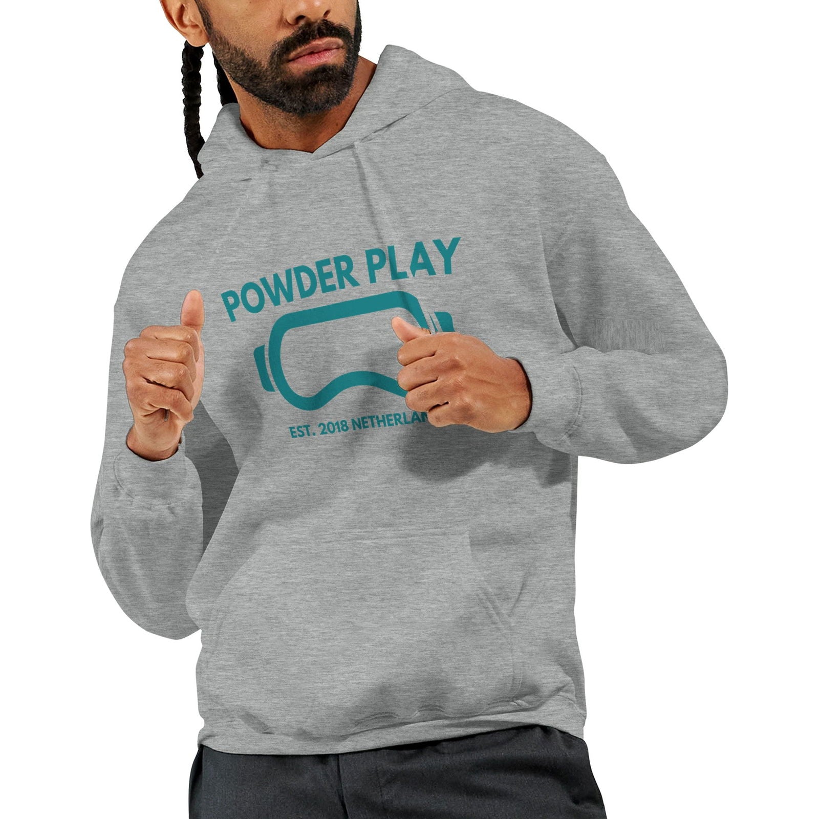 Powder Play Wolf | Hoodie Unisex - Tshirt-Fabriek.nl