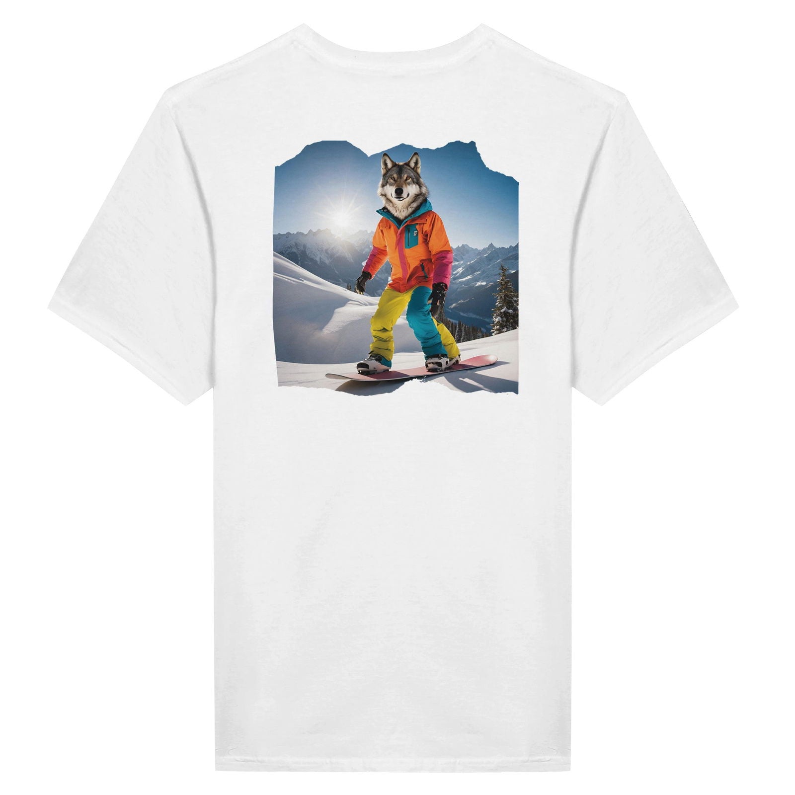 Powder Play Wolf | T-Shirt Unisex - Tshirt-Fabriek.nl