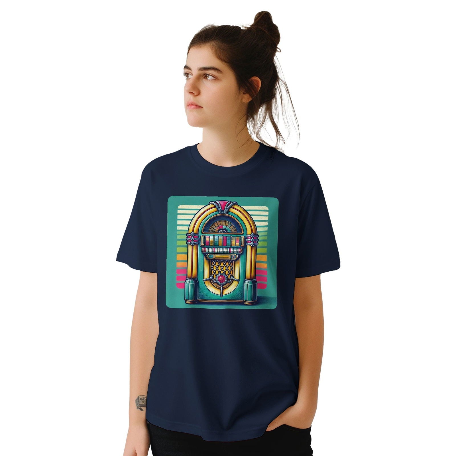 Retro Jukebox | T-Shirt Unisex - Tshirt-Fabriek.nl