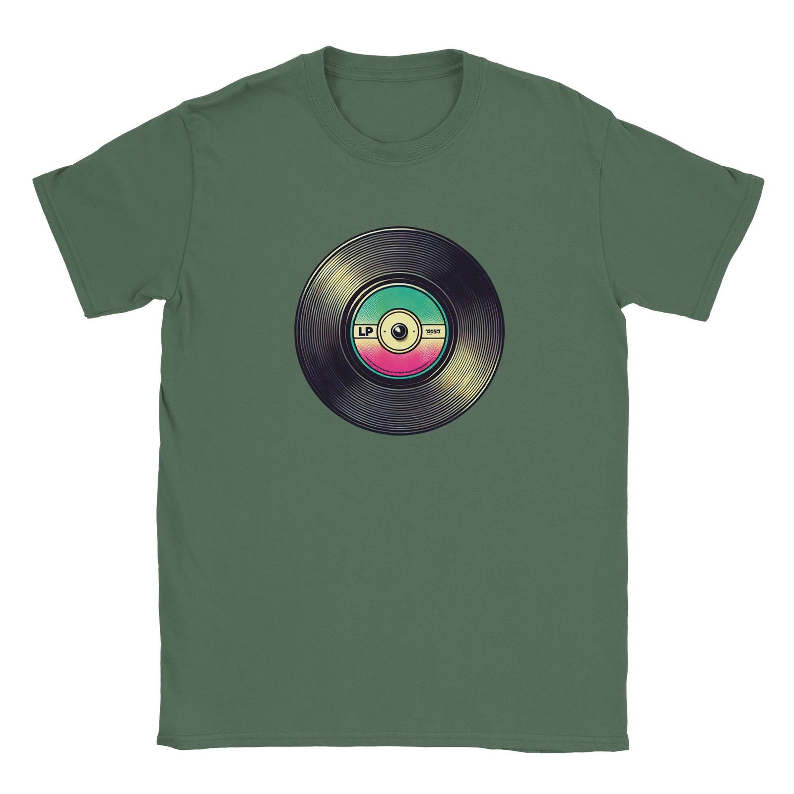 Retro LP plaat | T-Shirt Unisex - Tshirt-Fabriek.nl