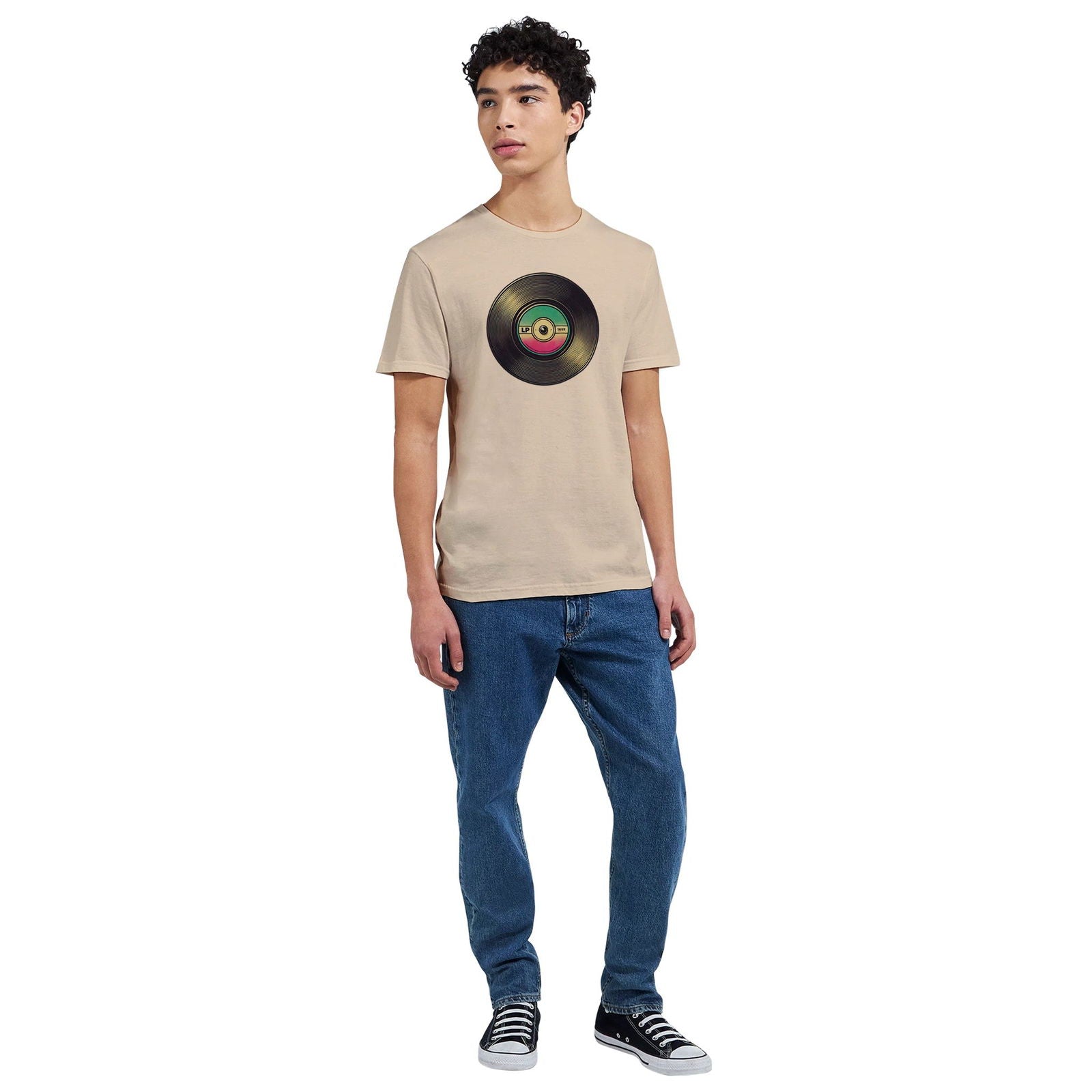 Retro LP plaat | T-Shirt Unisex - Tshirt-Fabriek.nl