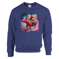 Santa on a Pig | Trui Unisex