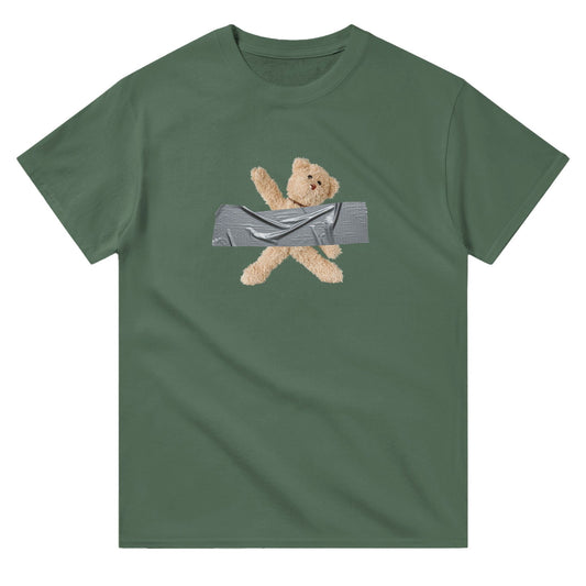 T-shirt Unisex | Ductaped teddybear - Tshirt-Fabriek.nl