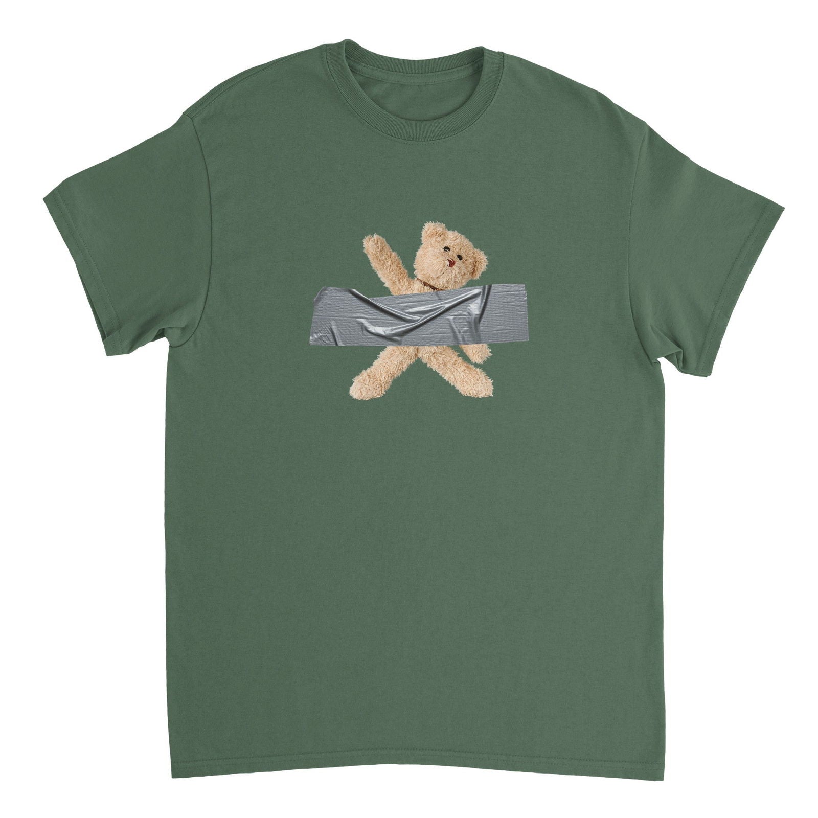 T-shirt Unisex | Ductaped teddybear - Tshirt-Fabriek.nl