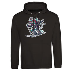 Skiing Zebra - Premium Hoodie