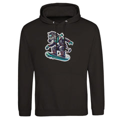 Snowboarding Zebra - Premium Hoodie